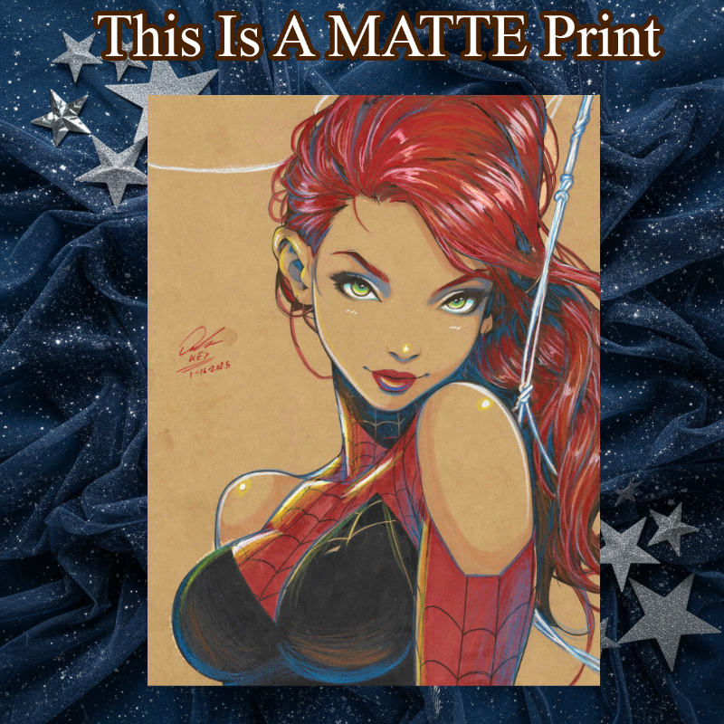Mary Jane Art Illustration Hard Signed 8.5x11in Fine Art PRINT