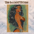 Wonder Woman Art Illustration Hard Signed 8.5x11in Fine Art PRINT