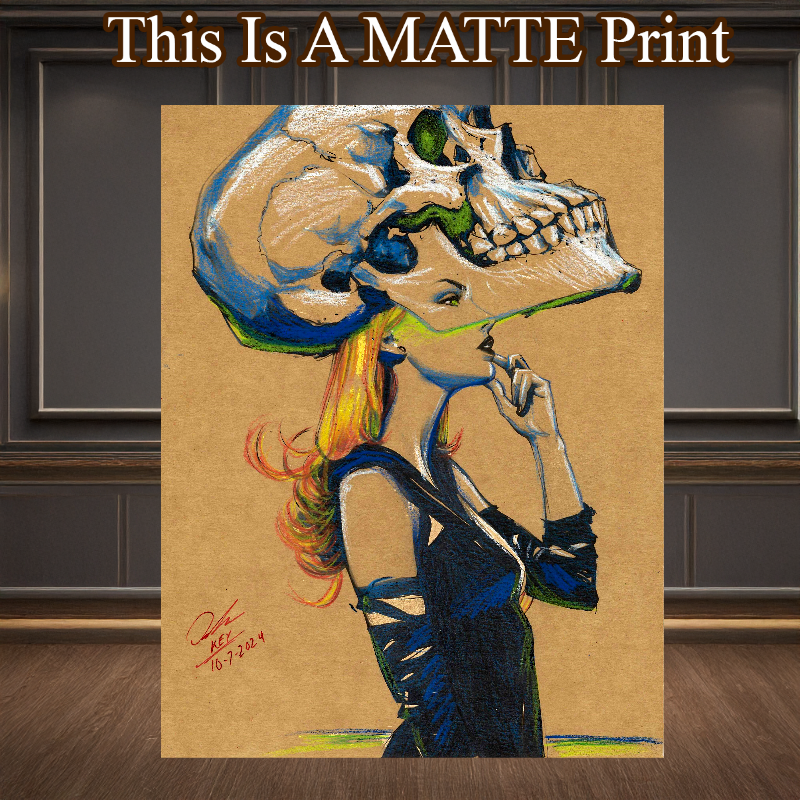OC Art Illustration Hard Signed 8.5x11in Fine Art PRINT