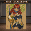 Jungle Girl Art Illustration Hard Signed 8.5x11in Fine Art PRINT