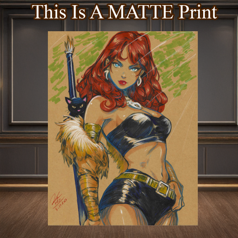 Jungle Girl Art Illustration Hard Signed 8.5x11in Fine Art PRINT