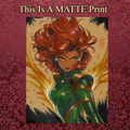 Jean Grey Phoenix Art Illustration Hard Signed 8.5x11in Fine Art PRINT