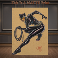 Catwoman Art Illustration Hard Signed 8.5x11in Fine Art PRINT
