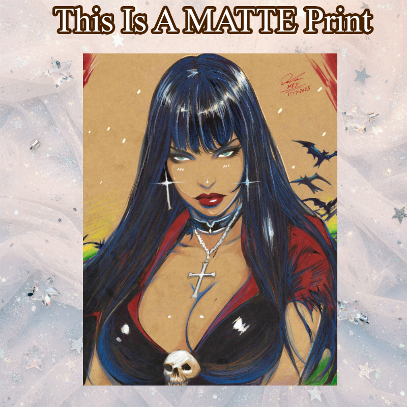 Vampirella Art Illustration Hard Signed 8.5x11in Fine Art PRINT