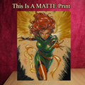 Jean Grey Phoenix Art Illustration Hard Signed 8.5x11in Fine Art PRINT
