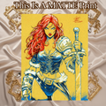 Red Sonja Art Illustration Hard Signed 8.5x11in Fine Art PRINT