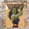 She Hulk Art Illustration Hard Signed 8.5x11in Fine Art PRINT
