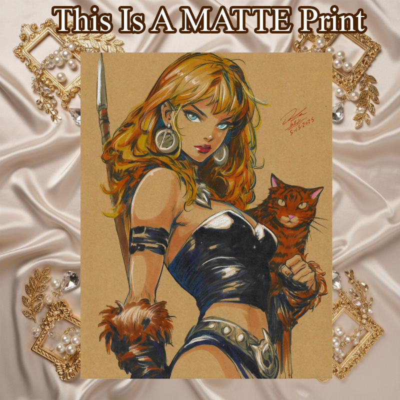 Jungle Girl Art Illustration Hard Signed 8.5x11in Fine Art PRINT