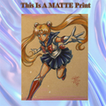 Sailor Moon Art Illustration Hard Signed 8.5x11in Fine Art PRINT