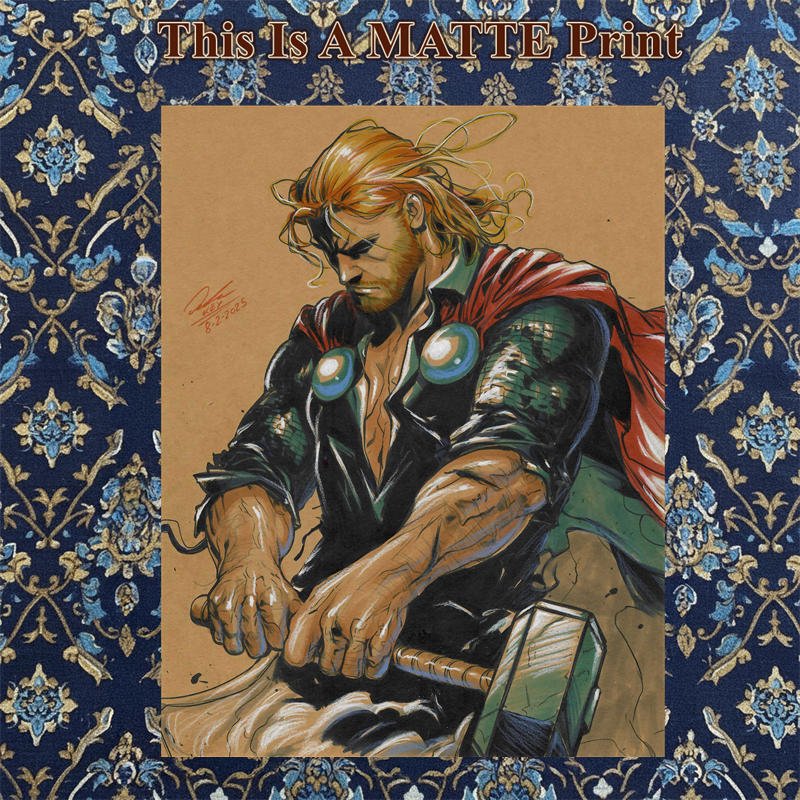 Thor Art Illustration Hard Signed 8.5x11in Fine Art PRINT