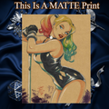 Harley Quinn Art Illustration Hard Signed 8.5x11in Fine Art PRINT