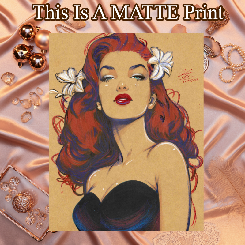 Poison Ivy Art Illustration Hard Signed 8.5x11in Fine Art PRINT