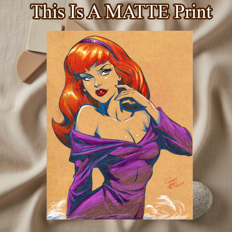 Daphne Blake Art Illustration Hard Signed 8.5x11in Fine Art PRINT