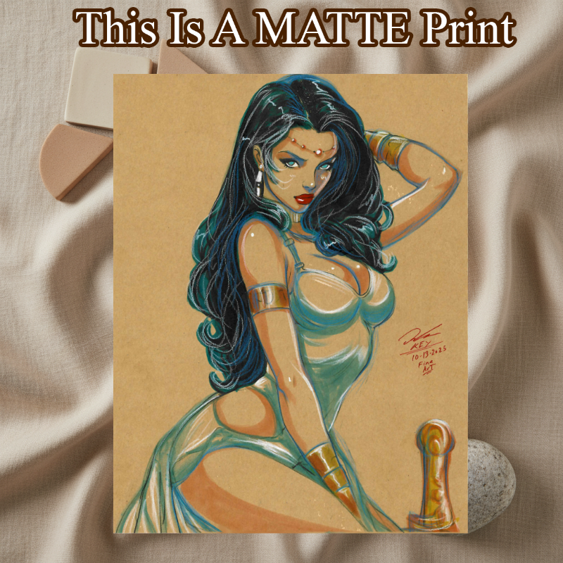 Dejah Thoris Art Illustration Hard Signed 8.5x11in Fine Art PRINT