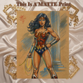 Wonder Woman Art Illustration Hard Signed 8.5x11in Fine Art PRINT