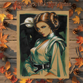 Princess Leia Art Illustration Hard Signed 8.5x11in Fine Art PRINT