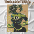 Jade Green Lantern Art Illustration Hard Signed 8.5x11in Fine Art PRINT