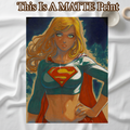 Supergirl Art Illustration Hard Signed 8.5x11in Fine Art PRINT