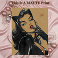 Catwoman Art Illustration Hard Signed 8.5x11in Fine Art PRINT