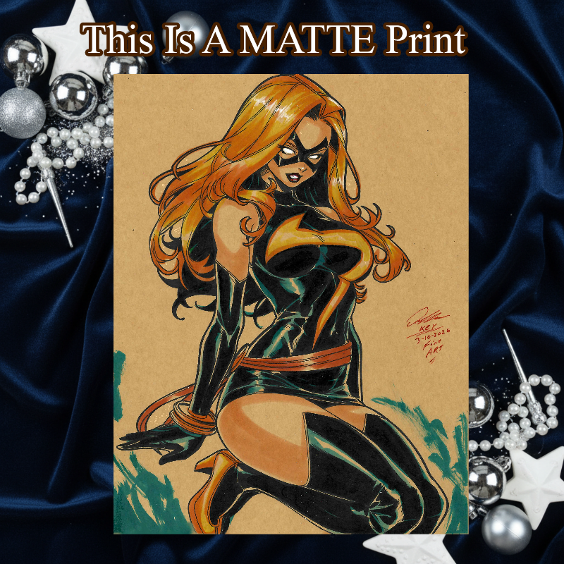 Ms Marvel Art Illustration Hard Signed 8.5x11in Fine Art PRINT