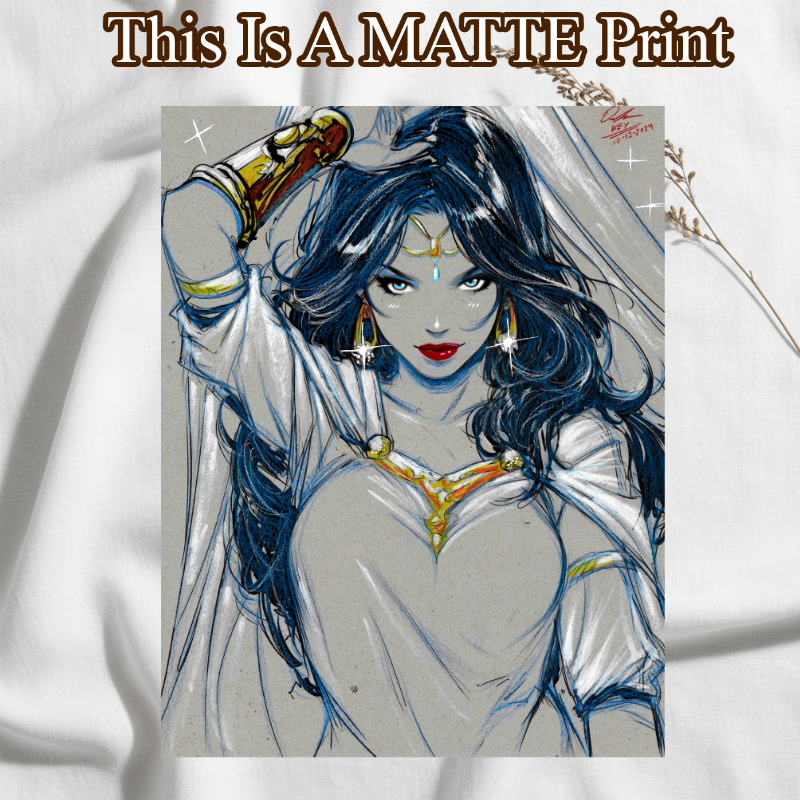 Dejah Thoris Art Illustration Hard Signed 8.5x11in Fine Art PRINT