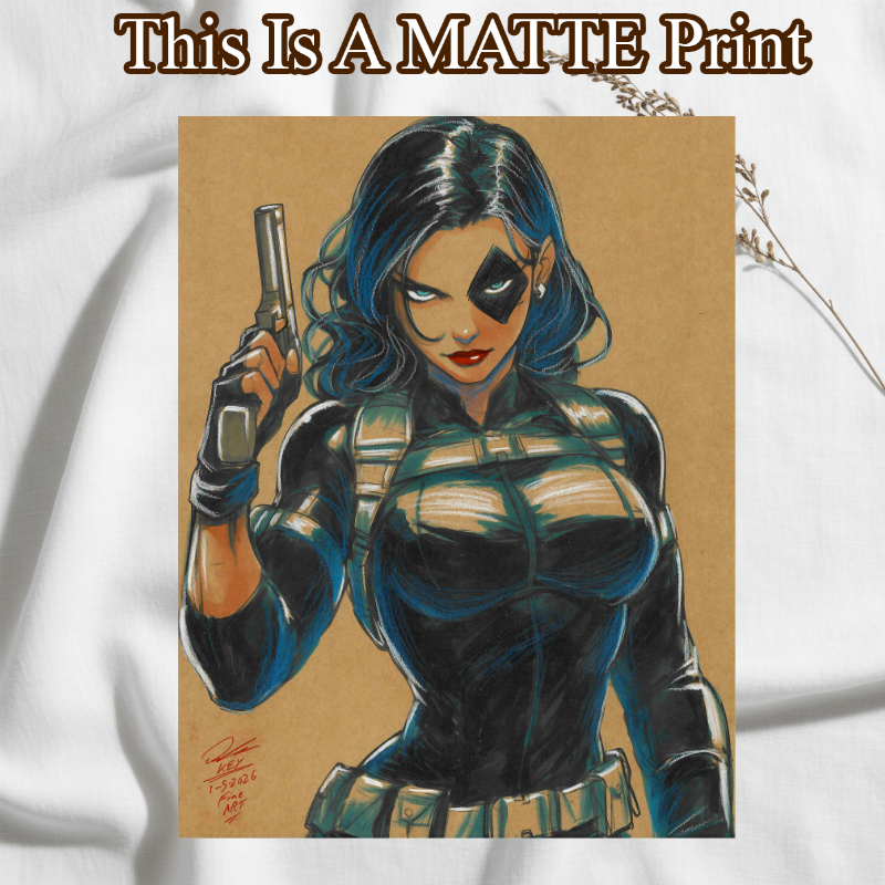 Domino Art Illustration Hard Signed 8.5x11in Fine Art PRINT