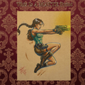 Lara Croft Art Illustration Hard Signed 8.5x11in Fine Art PRINT