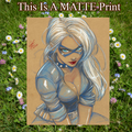 Black Cat Art Illustration Hard Signed 8.5x11in Fine Art PRINT
