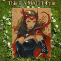 Scarlet Witch Art Illustration Hard Signed 8.5x11in Fine Art PRINT