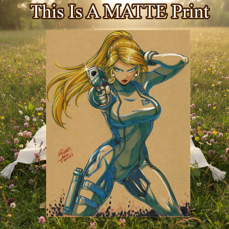 Samus Art Illustration Hard Signed 8.5x11in Fine Art PRINT