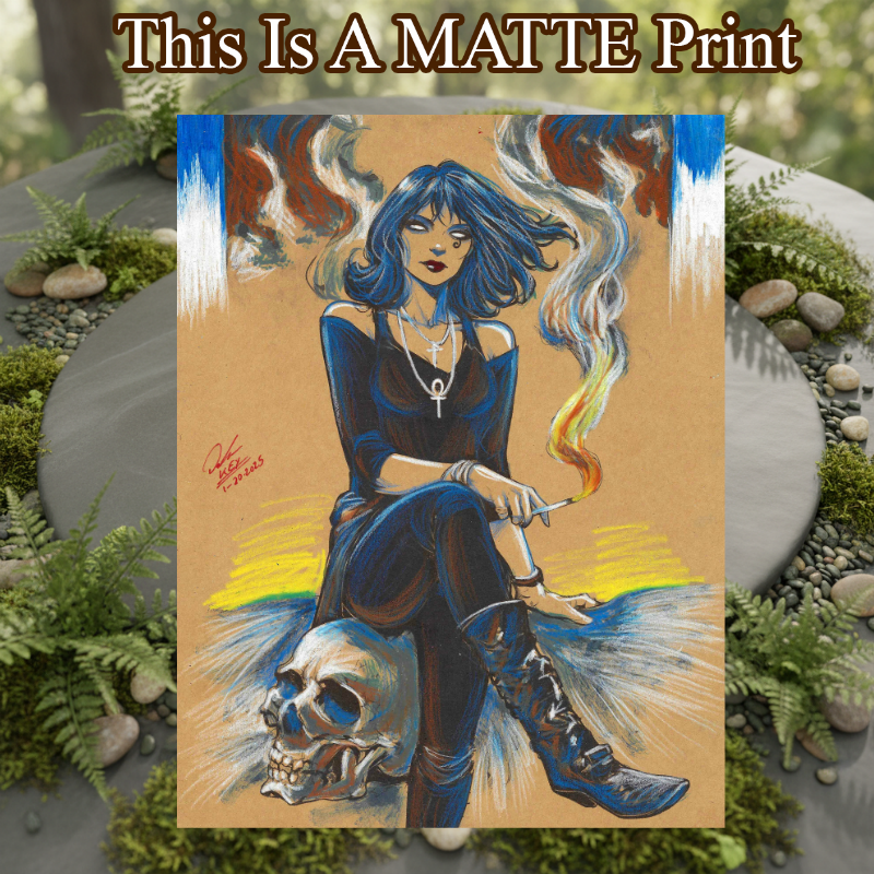 Death Of The Endless Art Illustration Hard Signed 8.5x11in Fine Art PRINT