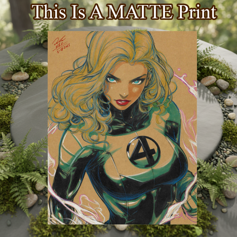 Sue Storm Art Illustration Hard Signed 8.5x11in Fine Art PRINT