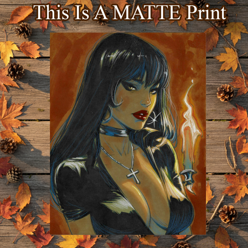 Vampirella Art Illustration Hard Signed 8.5x11in Fine Art PRINT