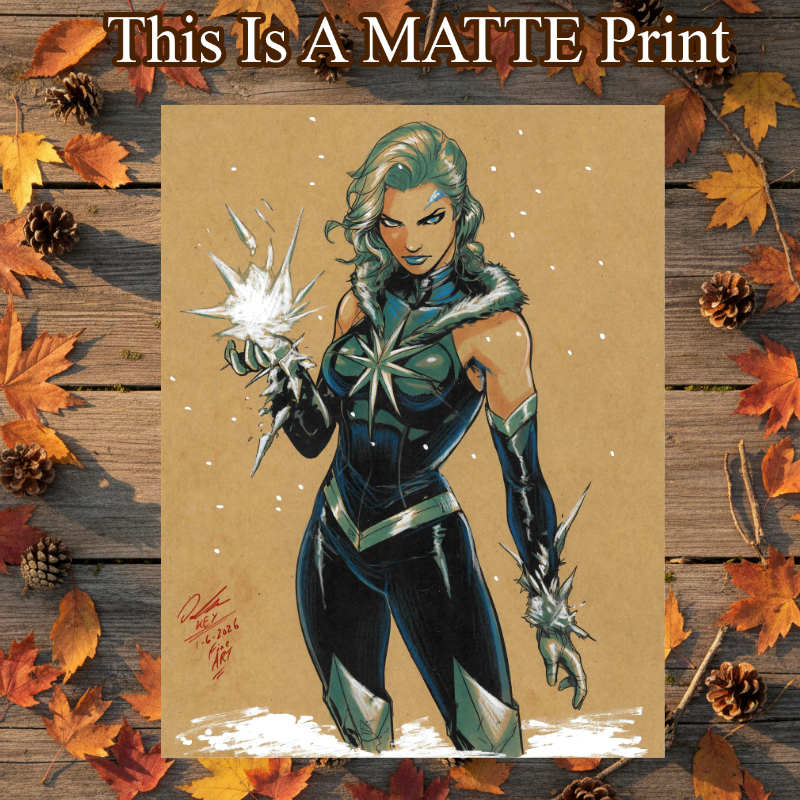 Killer Frost Art Illustration Hard Signed 8.5x11in Fine Art PRINT
