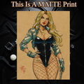 Black Canary Art Illustration Hard Signed 8.5x11in Fine Art PRINT