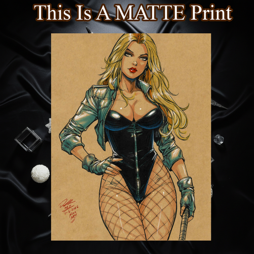 Black Canary Art Illustration Hard Signed 8.5x11in Fine Art PRINT
