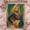 Supergirl Art Illustration Hard Signed 8.5x11in Fine Art PRINT