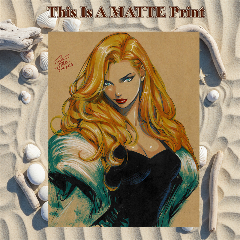 Emma Frost Art Illustration Hard Signed 8.5x11in Fine Art PRINT