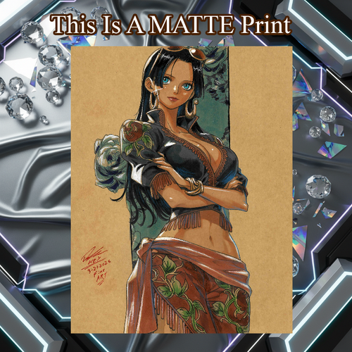 Boa Hancock Art Illustration Hard Signed 8.5x11in Fine Art PRINT