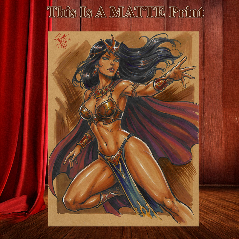 Dejah Thoris Art Illustration Hard Signed 8.5x11in Fine Art PRINT