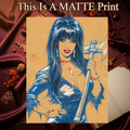 Elvira Art Illustration Hard Signed 8.5x11in Fine Art PRINT