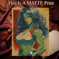 She Hulk Art Illustration Hard Signed 8.5x11in Fine Art PRINT