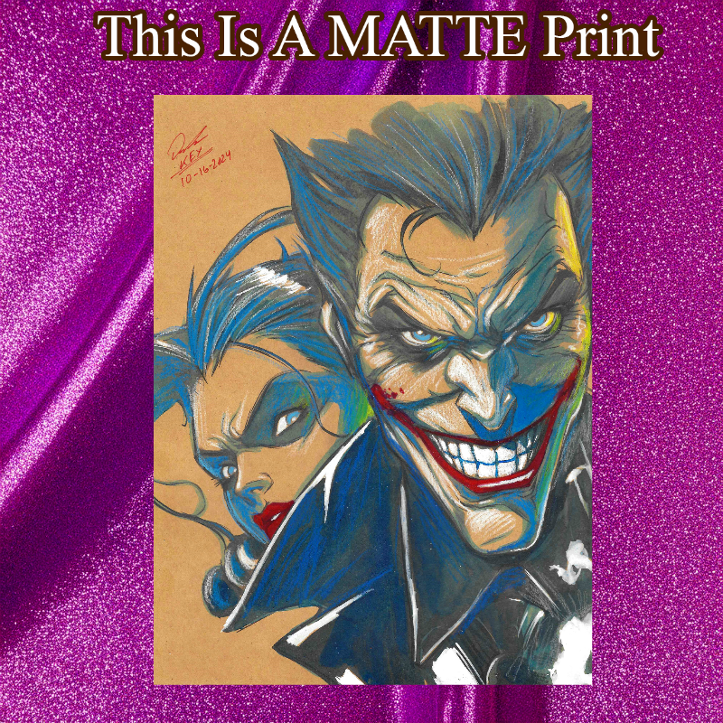 Joker Art Illustration Hard Signed 8.5x11in Fine Art PRINT