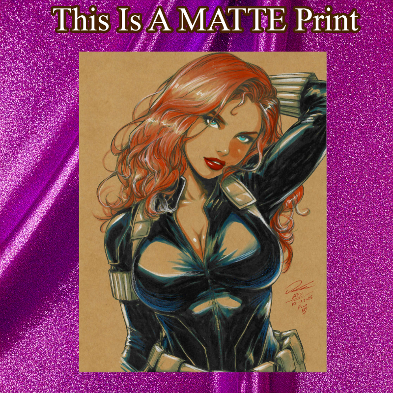 Black Widow Art Illustration Hard Signed 8.5x11in Fine Art PRINT