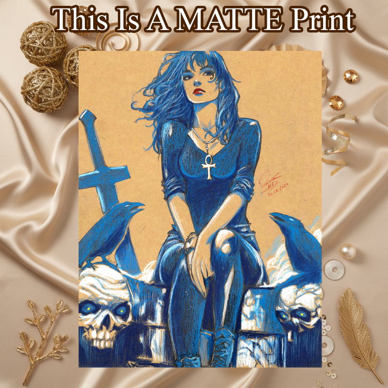 Death Of The Endless Art Illustration Hard Signed 8.5x11in Fine Art PRINT
