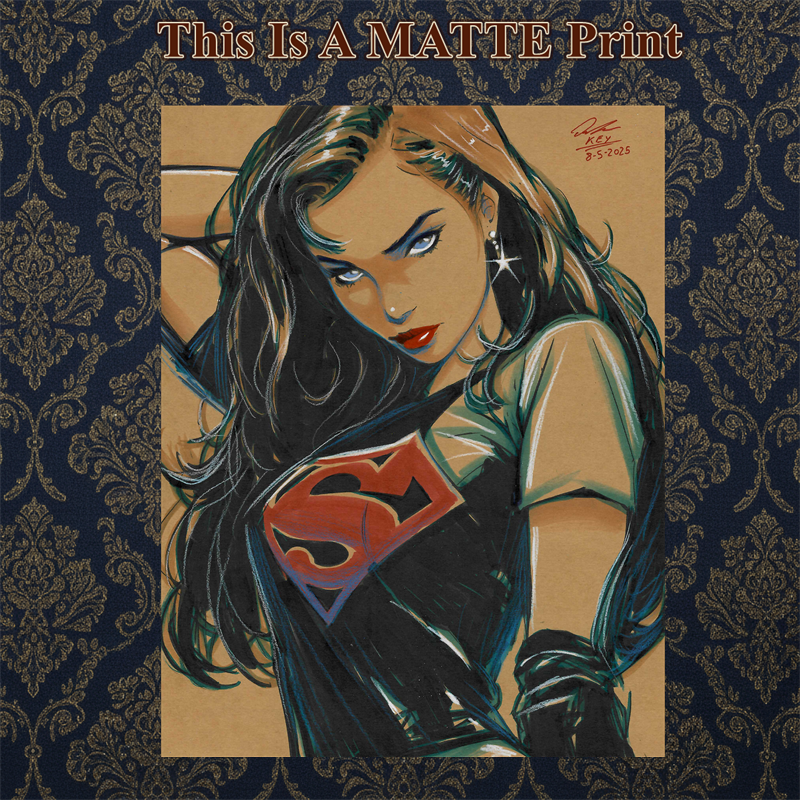 Lois Lane Art Illustration Hard Signed 8.5x11in Fine Art PRINT