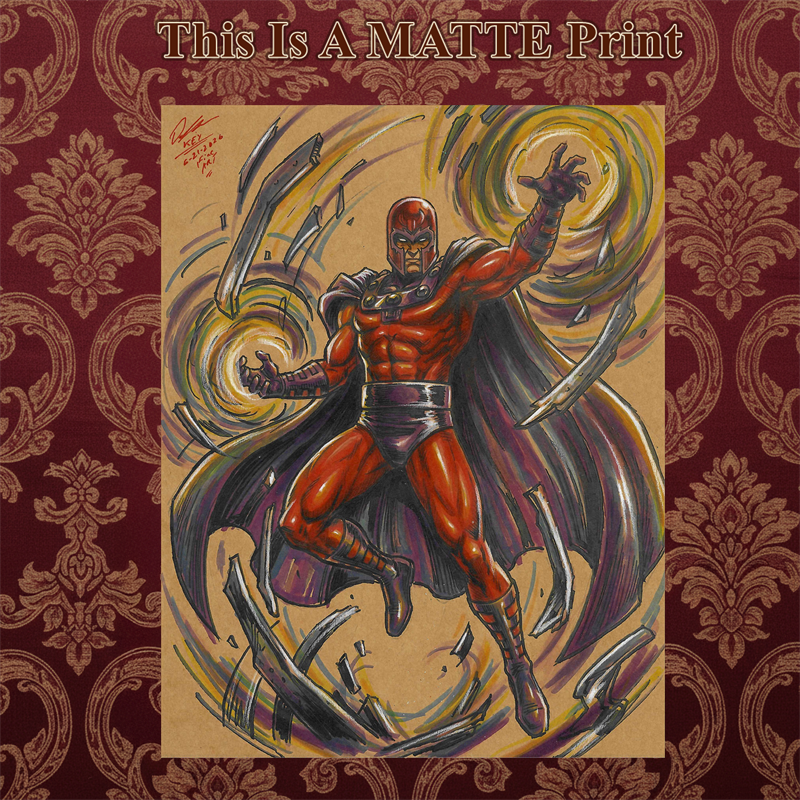 Magneto Art Illustration Hard Signed 8.5x11in Fine Art PRINT