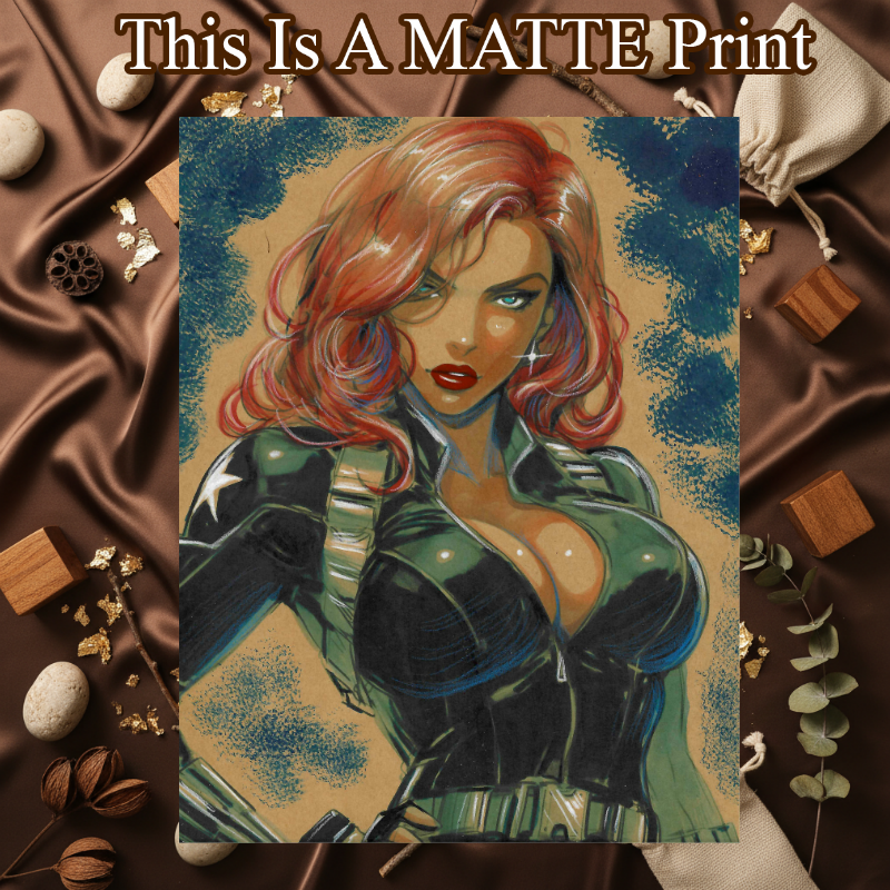 Black Widow Art Illustration Hard Signed 8.5x11in Fine Art PRINT