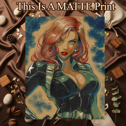 Black Widow Art Illustration Hard Signed 8.5x11in Fine Art PRINT
