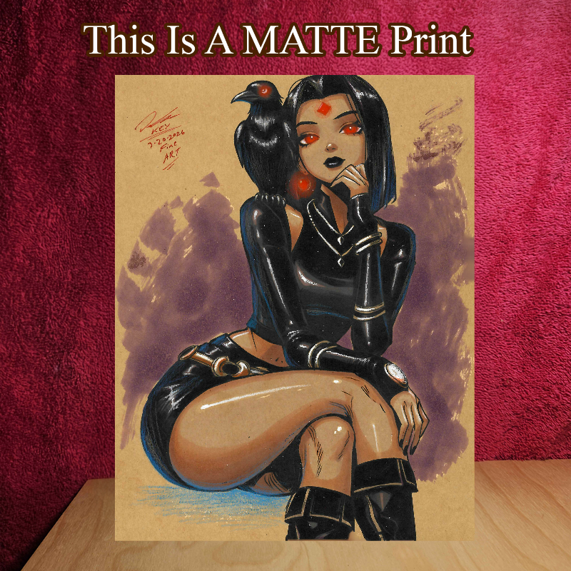 Raven Art Illustration Hard Signed 8.5x11in Fine Art PRINT